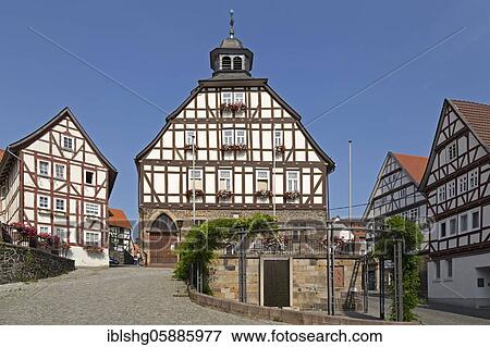 City Hall, Homberg, Hesse, Germany, Europe View Large Photo Image Stock Photo - City Hall, Homberg, Hesse, Germany, Europe. Fotosearch