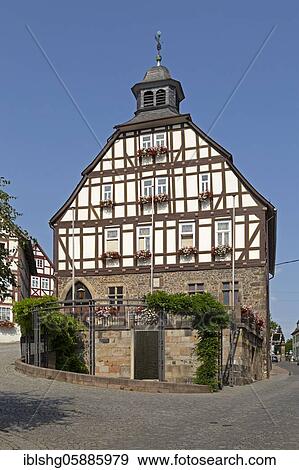 City Hall, Homberg, Hesse, Germany, Europe View Large Photo Image Stock Photo - City Hall, Homberg, Hesse, Germany, Europe. Fotosearch
