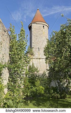 City wall with Salwartenturm, Dinkelsbühl, Middle Franconia, Bavaria, Germany, Europe View Large Photo Image Stock Photo - City wall with Salwartenturm, Dinkelsbühl, Middle Franconia, Bavaria, Germany, Europe. Fotosearch