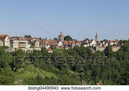 Cityscape, historic centre, Rothenburg ob der Tauber, Middle Franconia, Bavaria, Germany, Europe View Large Photo Image Stock Image - Cityscape, historic centre, Rothenburg ob der Tauber, Middle Franconia, Bavaria, Germany, Europe. Fotosearch
