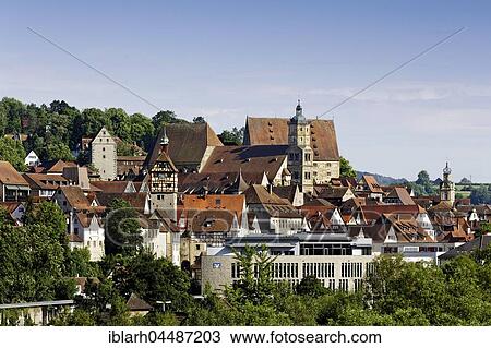 Cityscape, Schwäbisch Hall, Baden-Württemberg, Germany, Europe View Large Photo Image Stock Image - Cityscape, Schwäbisch Hall, Baden-Württemberg, Germany, Europe. Fotosearch