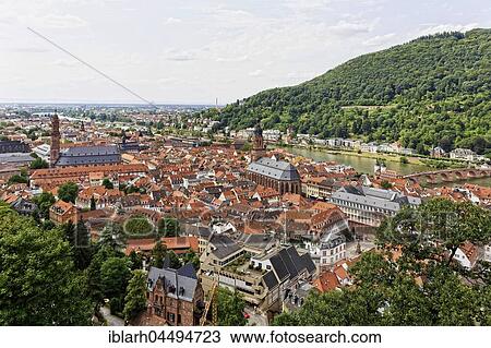 Cityscape, view from the castle, Heidelberg, Baden-Württemberg, Germany, Europe View Large Photo Image Stock Image - Cityscape, view from the castle, Heidelberg, Baden-Württemberg, Germany, Europe. Fotosearch
