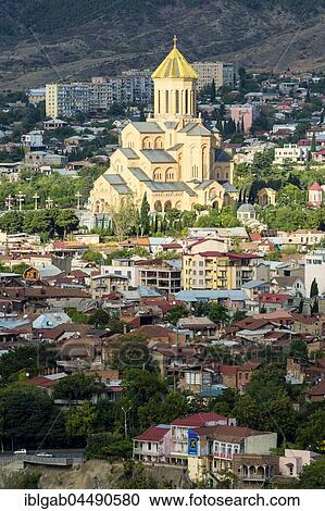 Cityview with Holy Trinity Cathedral, Tbilisi, Georgia, Asia View Large Photo Image Stock Image - Cityview with Holy Trinity Cathedral, Tbilisi, Georgia, Asia. Fotosearch