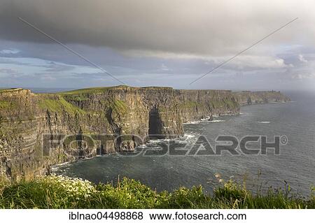 Cliff, Cliffs of Moher, County Clare, Ireland, Europe View Large Photo Image Stock Photo - Cliff, Cliffs of Moher, County Clare, Ireland, Europe. Fotosearch