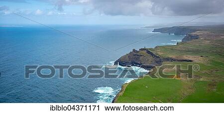 Cliffs of Moher, County Clare, Atlantic Ocean, Ireland, Europe View Large Photo Image Stock Image - Cliffs of Moher, County Clare, Atlantic Ocean, Ireland, Europe. Fotosearch