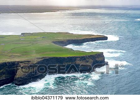 Cliffs of Moher, County Clare, Atlantic Ocean, Ireland, Europe View Large Photo Image Stock Photo - Cliffs of Moher, County Clare, Atlantic Ocean, Ireland, Europe. Fotosearch