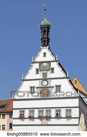 Clocks at the Ratstrinkstube, Old Town, Rothenburg ob der Tauber, Middle Franconia, Bavaria, Germany, Europe View Large Photo Image Stock Image - Clocks at the Ratstrinkstube, Old Town, Rothenburg ob der Tauber, Middle Franconia, Bavaria, Germany, Europe. Fotosearch