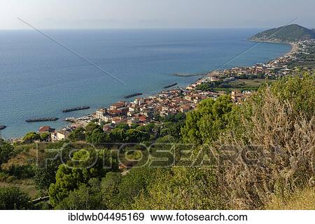 Stock Photo - Coast, Santa Maria di Castellabate, Cilento National Park, Parco Nazionale Cilento, Vallo Diano e Alburni, Province of Salerno, Campania, Italy, Europe. Fotosearch
