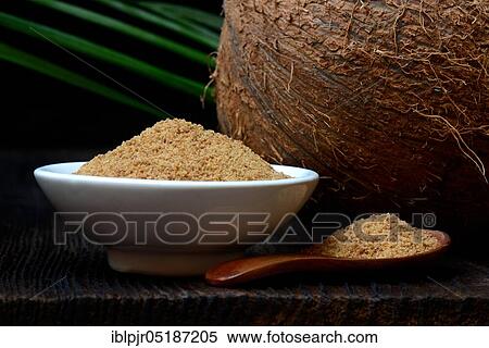Coconut blossom sugar in shell and coconut View Large Photo Image Stock Photography - Coconut blossom sugar in shell and coconut. Fotosearch