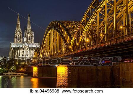 Cologne Cathedral, Hohenzollern Bridge, River Rhine, Historic centre, Cologne, North Rhine-Westphalia, Germany, Europe View Large Photo Image Stock Photo - Cologne Cathedral, Hohenzollern Bridge, River Rhine, Historic centre, Cologne, North Rhine-Westphalia, Germany, Europe. Fotosearch