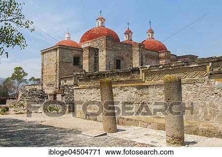 Column, church and palace of Palast Mitla Oaxaca, Mexico, Central America View Large Photo Image Stock Image - Column, church and palace of Palast Mitla Oaxaca, Mexico, Central America. Fotosearch