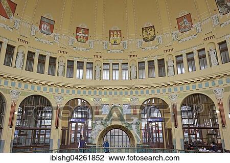 Concourse, Art Nouveau, Central Station, Prague, Czech Republic, Europe View Large Photo Image Stock Image - Concourse, Art Nouveau, Central Station, Prague, Czech Republic, Europe. Fotosearch