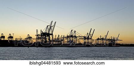 Container Terminal Burchardkai, harbor, Hamburg, Germany, Europe View Large Photo Image Stock Image - Container Terminal Burchardkai, harbor, Hamburg, Germany, Europe. Fotosearch