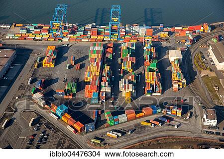 Container terminal Logport II, Duisburg, Ruhr district, North Rhine-Westphalia, Germany, Europe View Large Photo Image Picture - Container terminal Logport II, Duisburg, Ruhr district, North Rhine-Westphalia, Germany, Europe. Fotosearch