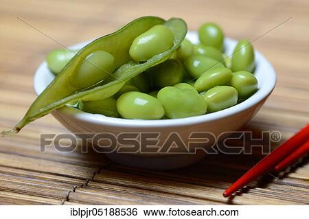 Cooked unripe soya beans in shell, edamame, glycine max View Large Photo Image Stock Photograph - Cooked unripe soya beans in shell, edamame, glycine max. Fotosearch