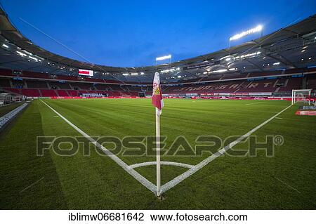 Corner flag, empty football stadium, grandstand, blue hour, Mercedes-Benz Arena, Stuttgart, Baden-Württemberg, Germany, Europe View Large Photo Image Stock Image - Corner flag, empty football stadium, grandstand, blue hour, Mercedes-Benz Arena, Stuttgart, Baden-Württemberg, Germany, Europe. Fotosearch
