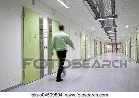 Corridor with doors, jail, Düsseldorf prison, North Rhine-Westphalia, Germany, Europe View Large Photo Image Picture - Corridor with doors, jail, Düsseldorf prison, North Rhine-Westphalia, Germany, Europe. Fotosearch