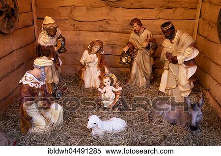 Crib with crib figures, Holy Family with Three Wise Men, Stade, Lower Saxony, Germany, Europe View Large Photo Image Stock Photography - Crib with crib figures, Holy Family with Three Wise Men, Stade, Lower Saxony, Germany, Europe. Fotosearch