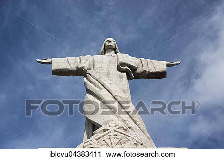 Cristo Rei statue, Christ the King, Ponta do Garajau, Santa Cruz, Madeira, Portugal, Europe View Large Photo Image Stock Image - Cristo Rei statue, Christ the King, Ponta do Garajau, Santa Cruz, Madeira, Portugal, Europe. Fotosearch