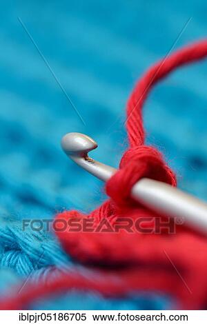 Crochet hooks with manual work View Large Photo Image Stock Photography - Crochet hooks with manual work. Fotosearch