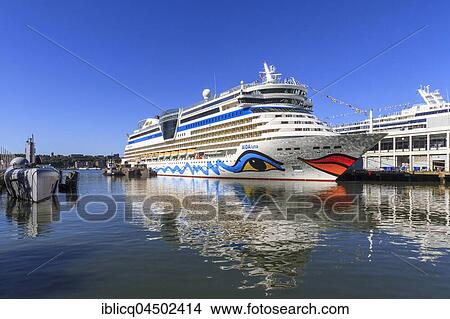 Cruise ship Aida Luna, Hudson River, Manhattan, New York City, New York, USA, North America View Large Photo Image Picture - Cruise ship Aida Luna, Hudson River, Manhattan, New York City, New York, USA, North America. Fotosearch