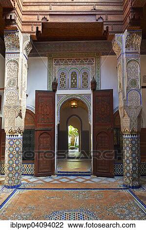 Stock Image - Dar Jamai Palace, Meknes, Morocco, Africa. Fotosearch