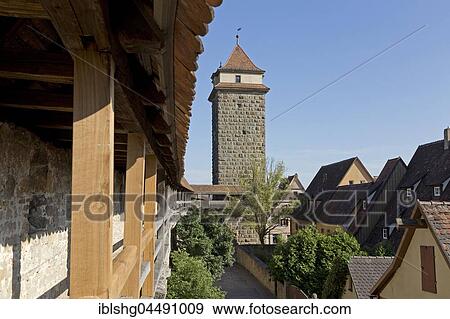 Defensive corridor with Galgentor, historic centre, Rothenburg ob der Tauber, Middle Franconia, Bavaria, Germany, Europe View Large Photo Image Stock Photo - Defensive corridor with Galgentor, historic centre, Rothenburg ob der Tauber, Middle Franconia, Bavaria, Germany, Europe. Fotosearch