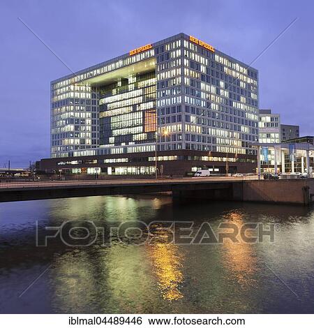 Stock Photograph - Der Spiegel building, publishing house, Ericusspitze, Hamburg, Germany, Europe. Fotosearch