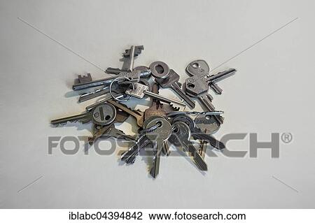 Stock Image - different keys, white background. Fotosearch