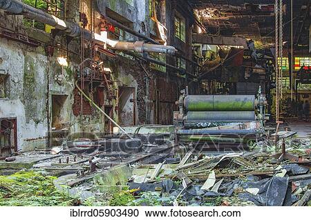 Dilapidated machine hall, Hermes paper factory, Lost Place, Düsseldorf, North Rhine-Westphalia, Germany, Europe View Large Photo Image Stock Image - Dilapidated machine hall, Hermes paper factory, Lost Place, Düsseldorf, North Rhine-Westphalia, Germany, Europe. Fotosearch