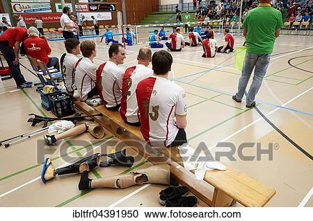 Disabled sport, sitting volleyball, game between Germany and Iran, Koblenz, Rhineland-Palatinate, Germany, Europe View Large Photo Image Stock Image - Disabled sport, sitting volleyball, game between Germany and Iran, Koblenz, Rhineland-Palatinate, Germany, Europe. Fotosearch