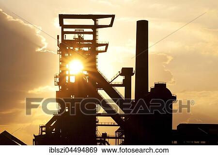 Disused industrial plant Phoenix West with blast furnace 5, Sunset, Dortmund, Ruhr district, North Rhine-Westphalia, Germany, Europe View Large Photo Image Stock Photo - Disused industrial plant Phoenix West with blast furnace 5, Sunset, Dortmund, Ruhr district, North Rhine-Westphalia, Germany, Europe. Fotosearch