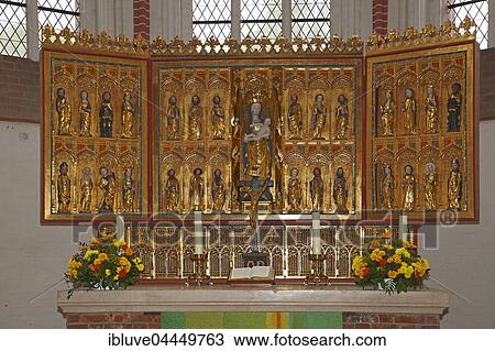 Dom St. Petri et Pauli of Bardowick, Gothic altar from 1430, gothic hall church, Kreis Lüneburg, Lower Saxony, Germany, Europe View Large Photo Image Stock Image - Dom St. Petri et Pauli of Bardowick, Gothic altar from 1430, gothic hall church, Kreis Lüneburg, Lower Saxony, Germany, Europe. Fotosearch