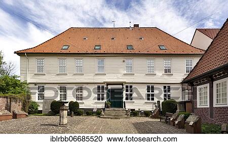 Stock Image - Domherrenhaus, today a historical museum, Verden an der Aller, Lower Saxony, Germany, Europe. Fotosearch