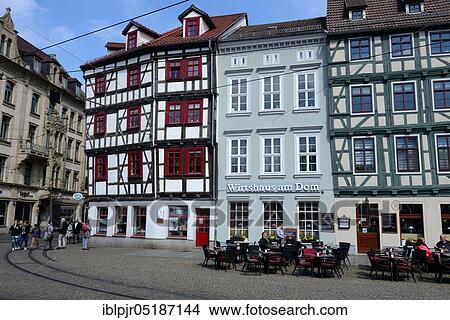 Picture - Domplatz, Erfurt, Thuringia, Germany, Europe. Fotosearch