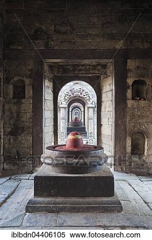 Stock Photography - Doorway to Chaityas, prayer hall, Pashupatinath temple, Nepal, Asia. Fotosearch