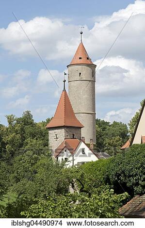 Dreikönigsturm, Green Tower, Dinkelsbühl, Middle Franconia, Bavaria, Germany, Europe View Large Photo Image Picture - Dreikönigsturm, Green Tower, Dinkelsbühl, Middle Franconia, Bavaria, Germany, Europe. Fotosearch