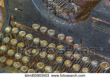 Dusty rusty old typewriter, Papierfabrik Hermes, Lost Place, Düsseldorf, North Rhine-Westphalia, Germany, Europe View Large Photo Image Stock Image - Dusty rusty old typewriter, Papierfabrik Hermes, Lost Place, Düsseldorf, North Rhine-Westphalia, Germany, Europe. Fotosearch