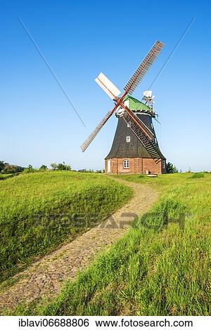 Dutch windmill, Stove, Boiensdorf, Am Salzhaff, Mecklenburg-Western Pomerania, Germany, Europe View Large Photo Image Stock Photograph - Dutch windmill, Stove, Boiensdorf, Am Salzhaff, Mecklenburg-Western Pomerania, Germany, Europe. Fotosearch