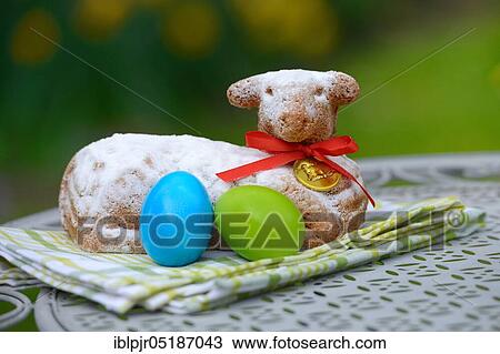 Easter lamb and Easter eggs View Large Photo Image Stock Image - Easter lamb and Easter eggs. Fotosearch