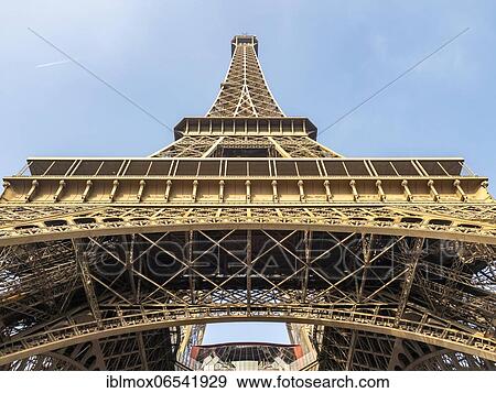 Eiffel Tower from below, Paris, France, Europe View Large Photo Image Stock Photo - Eiffel Tower from below, Paris, France, Europe. Fotosearch