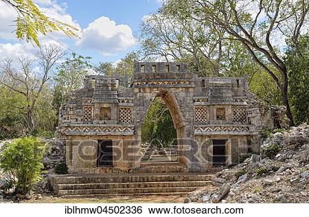 Stock Photograph - El Arco, historical Mayan city Labna, Yucatan State, Mexico, Central America. Fotosearch