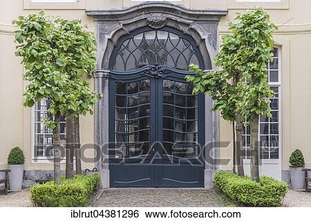 Stock Photograph - Entrance, courtyard of Design Museum, Ghent, Flanders, Belgium, Europe. Fotosearch