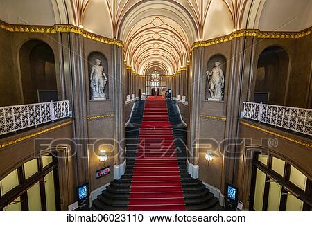 Entrance hall with stairs, interior view Red City Hall, seat of the Berlin Senate, Berlin-Mitte, Berlin, Germany, Europe View Large Photo Image Stock Image - Entrance hall with stairs, interior view Red City Hall, seat of the Berlin Senate, Berlin-Mitte, Berlin, Germany, Europe. Fotosearch
