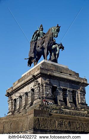 Equestrian statue of Kaiser Wilhelm, Deutsches Eck, Koblenz, Rhineland-Palatinate, Germany, Europe View Large Photo Image Stock Image - Equestrian statue of Kaiser Wilhelm, Deutsches Eck, Koblenz, Rhineland-Palatinate, Germany, Europe. Fotosearch