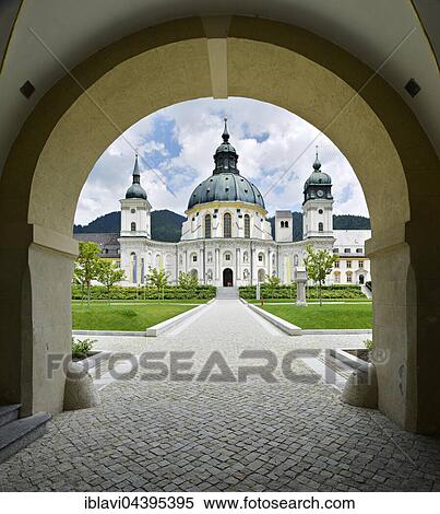 Ettal Abbey, Baroque Benedictine Abbey, courtyard, Ettal, Upper Bavaria, Bavaria, Germany, Europe View Large Photo Image Stock Photography - Ettal Abbey, Baroque Benedictine Abbey, courtyard, Ettal, Upper Bavaria, Bavaria, Germany, Europe. Fotosearch