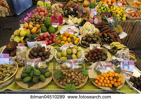 Exotic fruits, display, Viktualienmarkt, Munich, Upper Bavaria, Bavaria, Germany, Europe View Large Photo Image Stock Photo - Exotic fruits, display, Viktualienmarkt, Munich, Upper Bavaria, Bavaria, Germany, Europe. Fotosearch