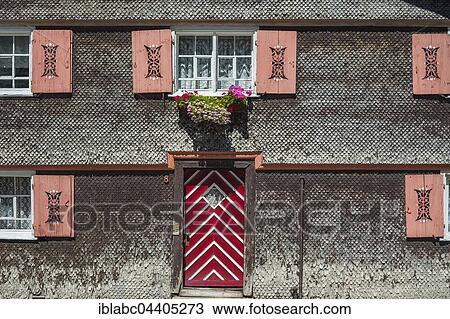 Facade with weathered wood shingles, old house facade, Aach, Oberallgäu, Bavaria, Germany, Europe View Large Photo Image Stock Image - Facade with weathered wood shingles, old house facade, Aach, Oberallgäu, Bavaria, Germany, Europe. Fotosearch