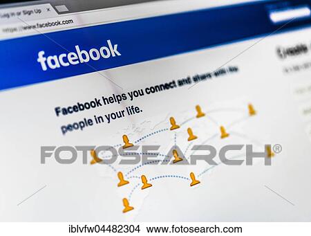 Picture - Facebook, Social Network, Home, Logo, Internet, Screenshot. Fotosearch