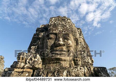 Faces of Bodhisattva Lokeshvara, temple Bayon, Angkor Thom, Cambodia, Asia View Large Photo Image Stock Image - Faces of Bodhisattva Lokeshvara, temple Bayon, Angkor Thom, Cambodia, Asia. Fotosearch